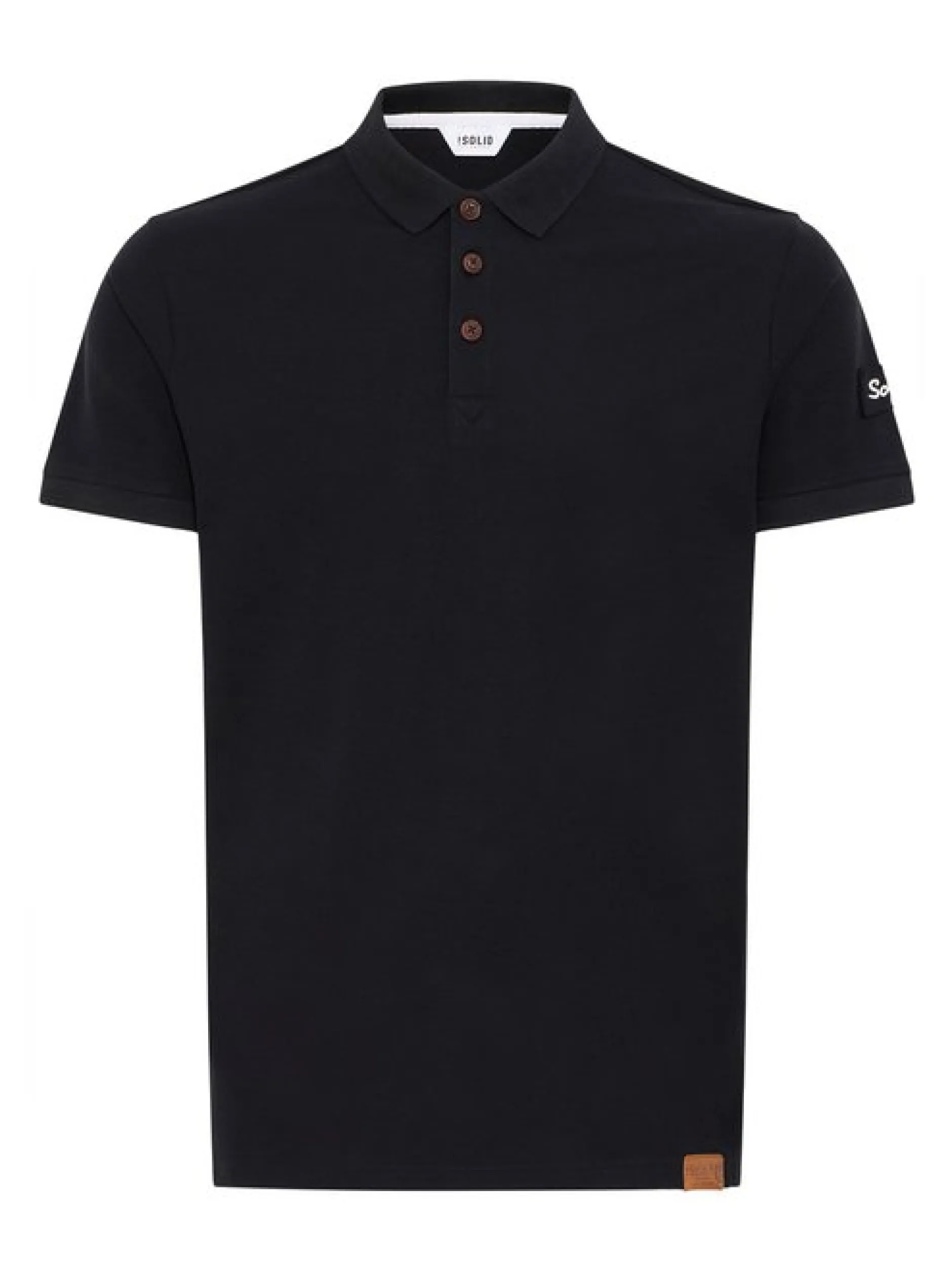Solid Herren Poloshirt - SDTripPolo in schwarz