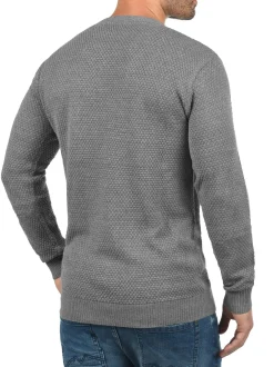 Solid Herren Rundhalspullover - SDKarl in grau