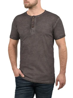 Solid Herren Rundhalsshirt - SDTihn in braun