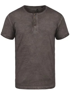 Solid Herren Rundhalsshirt - SDTihn in braun