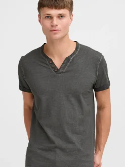 Solid Herren Rundhalsshirt - SDTino in schwarz