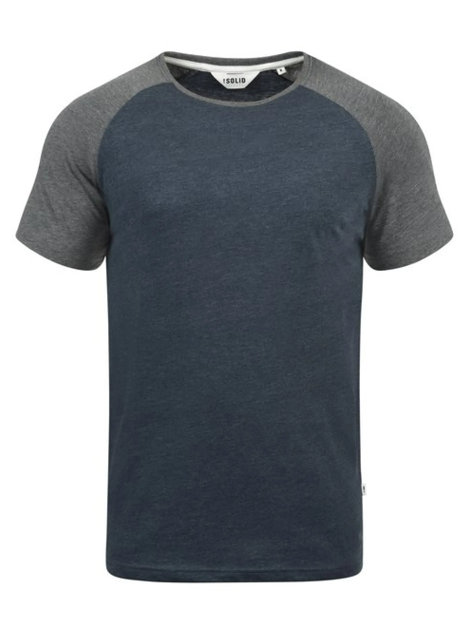 Solid Herren Rundhalsshirt - SDBastian in blau