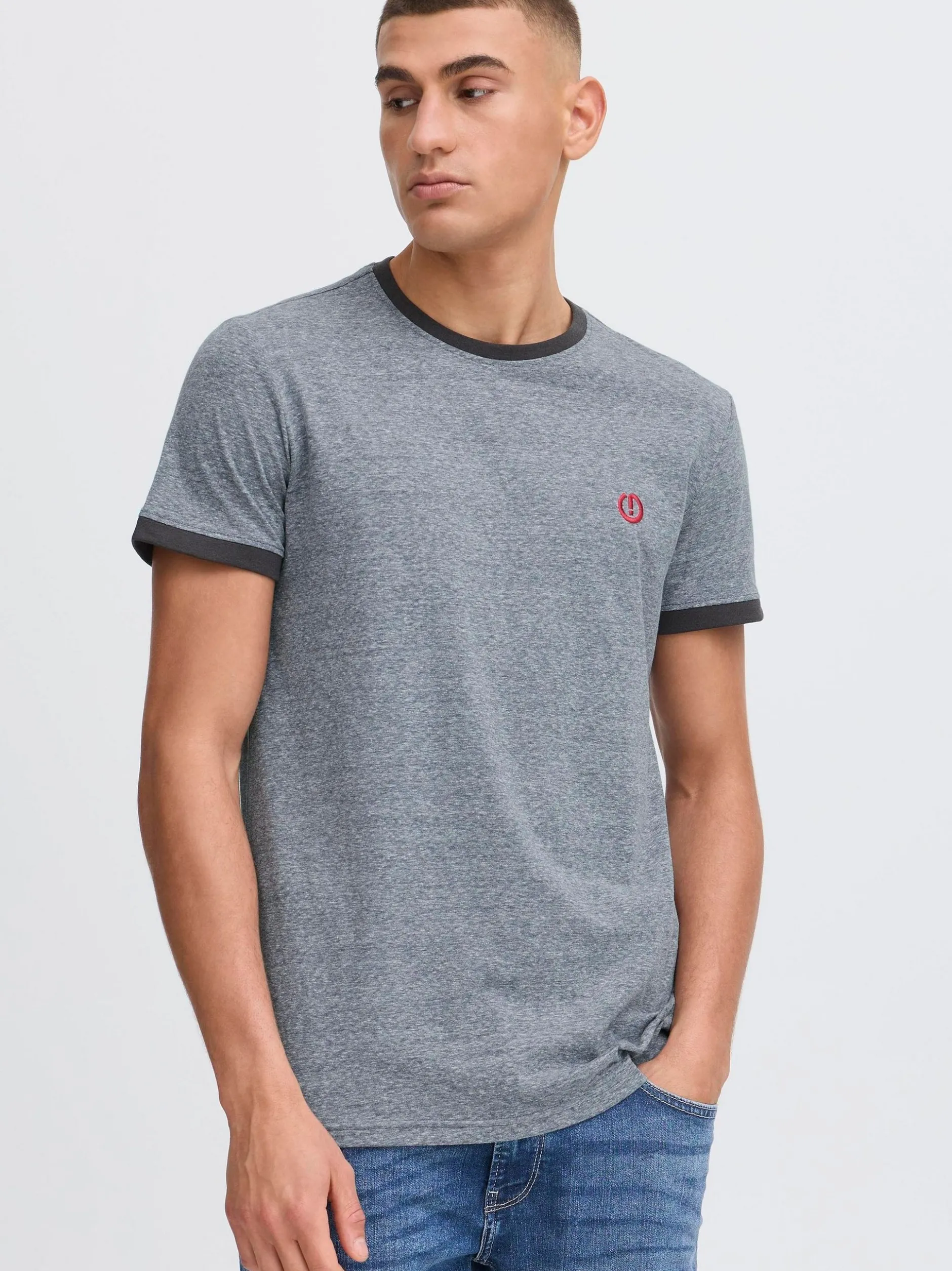 Solid Herren Rundhalsshirt - SDBennTee in blau