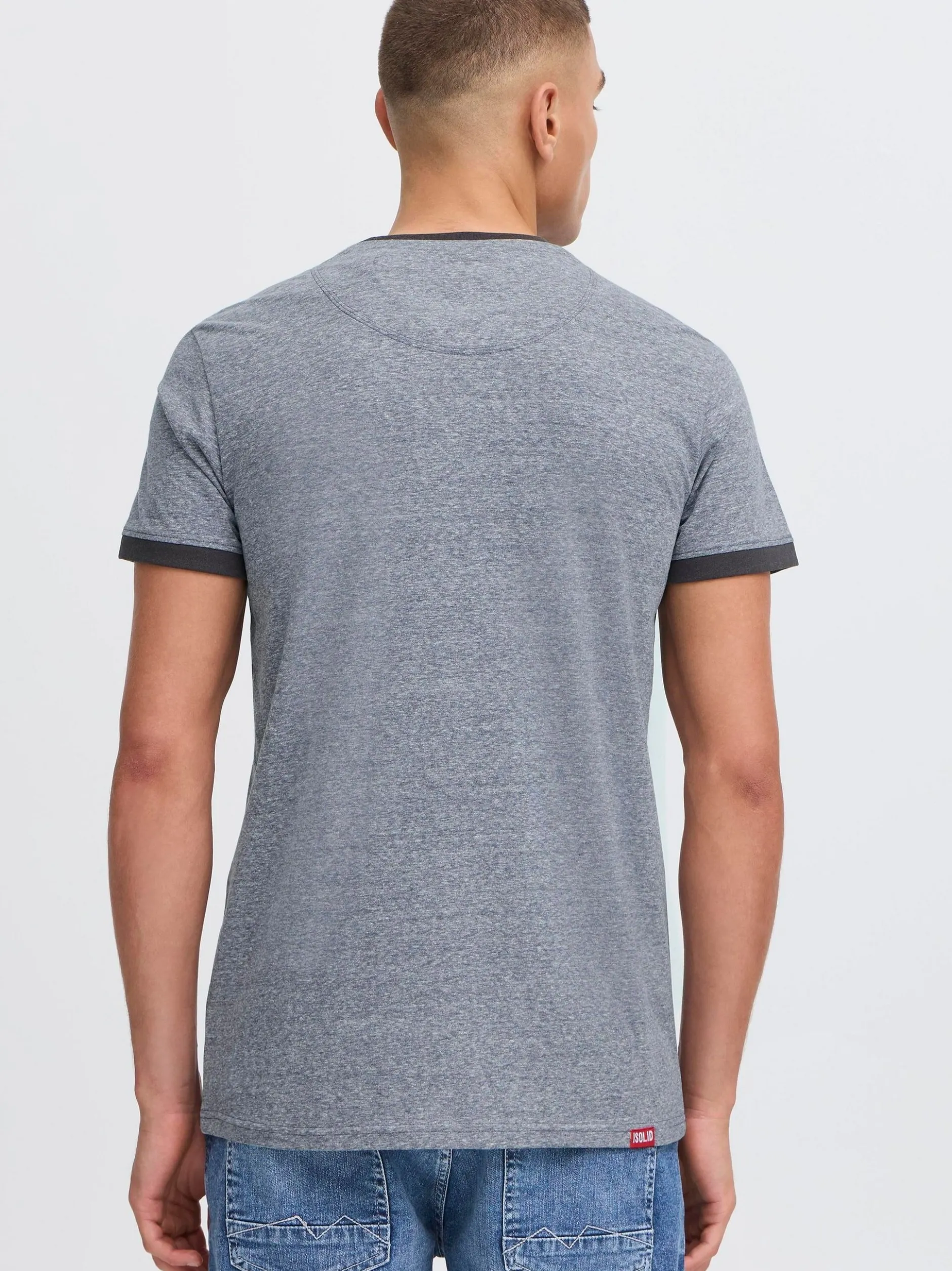 Solid Herren Rundhalsshirt - SDBennTee in blau
