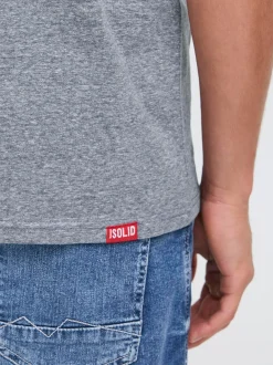 Solid Herren Rundhalsshirt - SDBennTee in blau