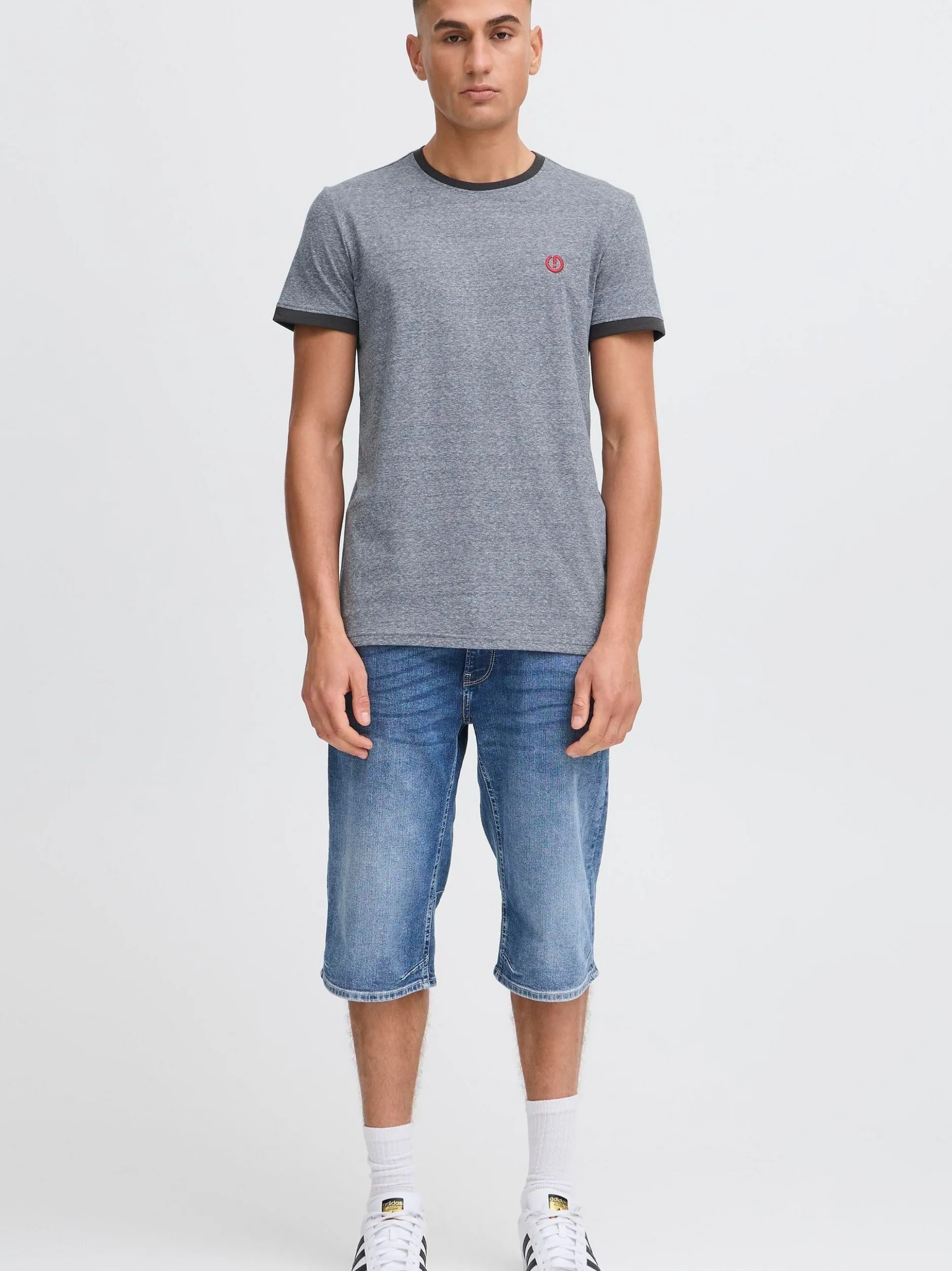 Solid Herren Rundhalsshirt - SDBennTee in blau