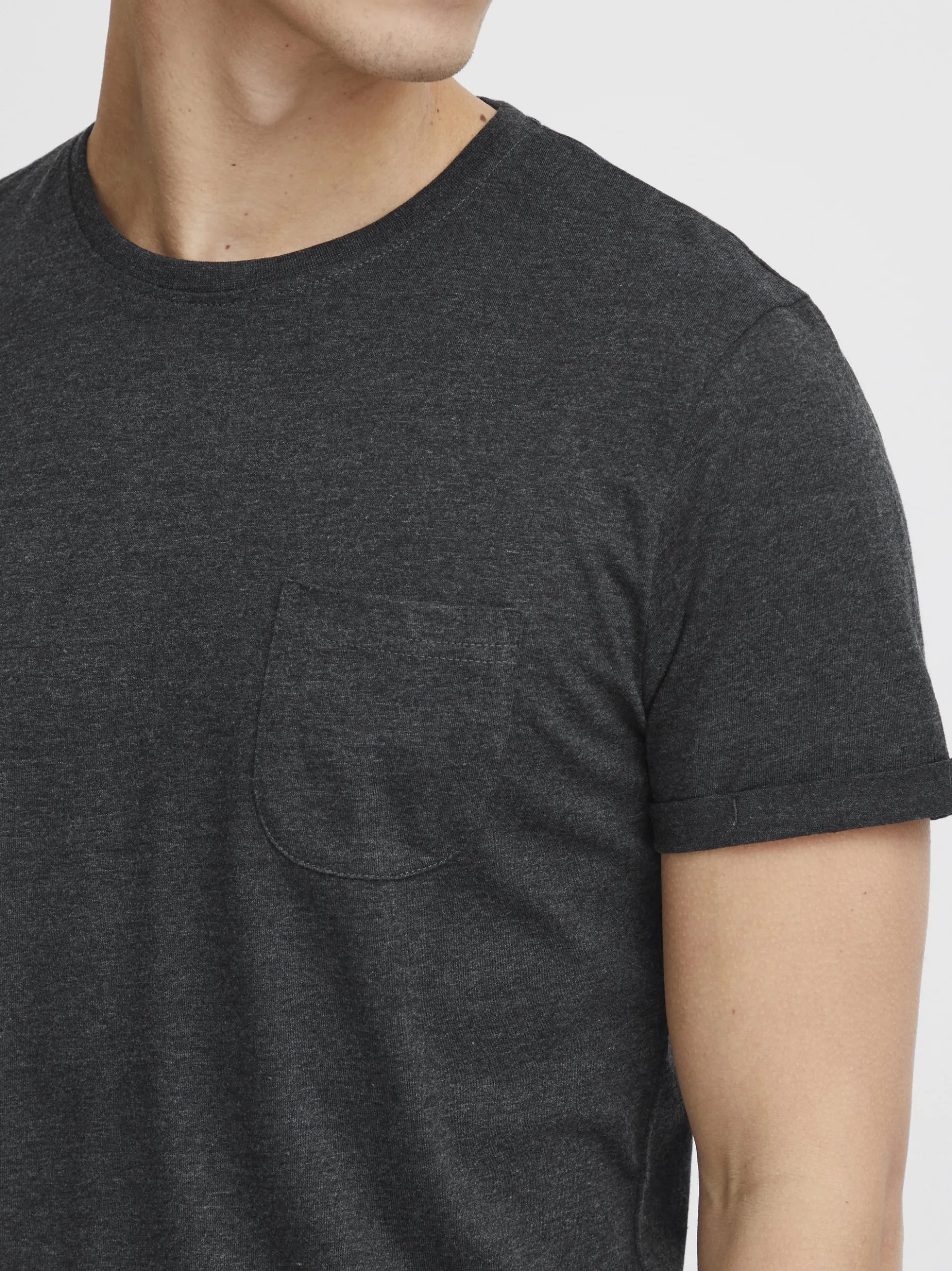 Solid Herren Rundhalsshirt - SDBob in grau