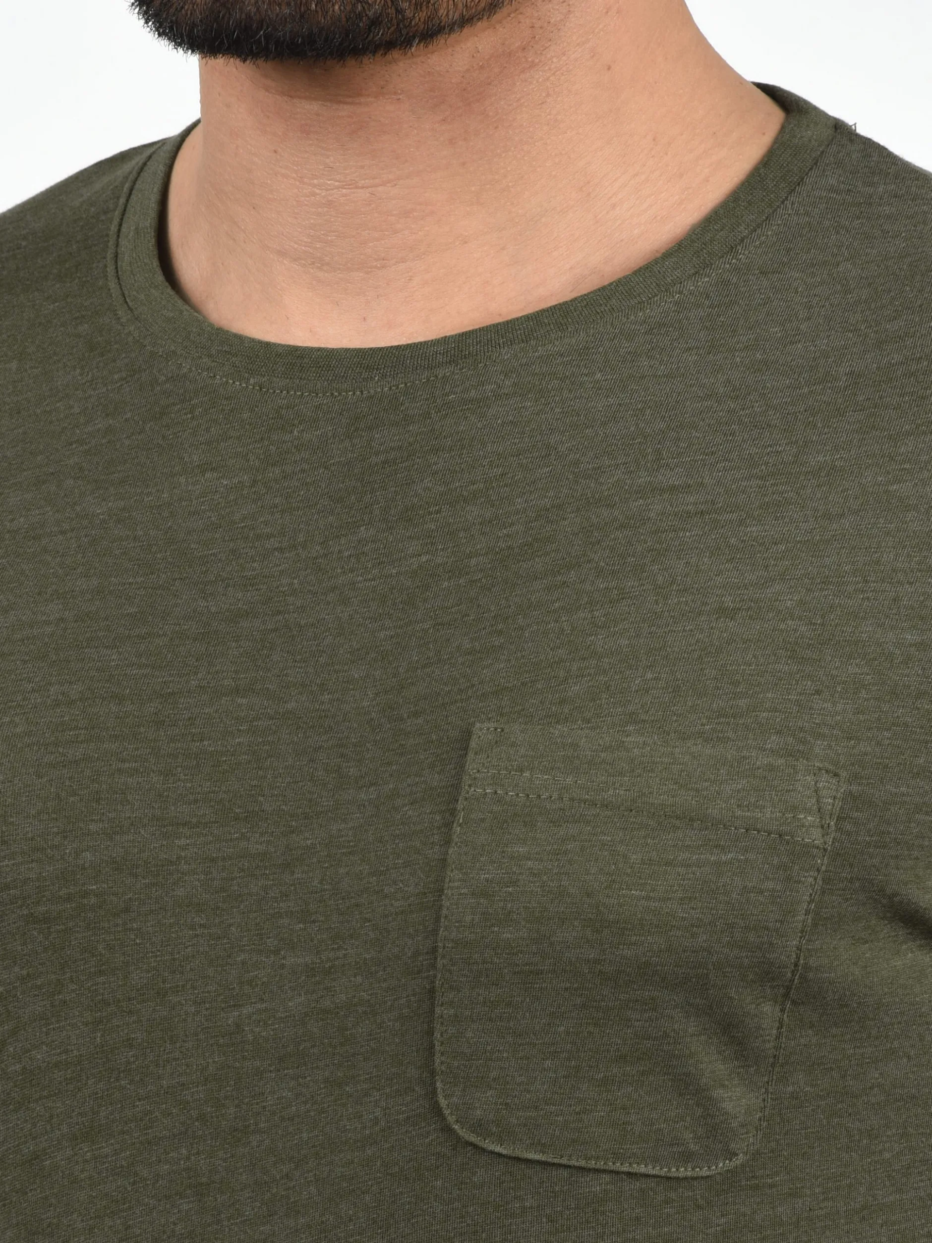 Solid Herren Rundhalsshirt - SDBob in grün