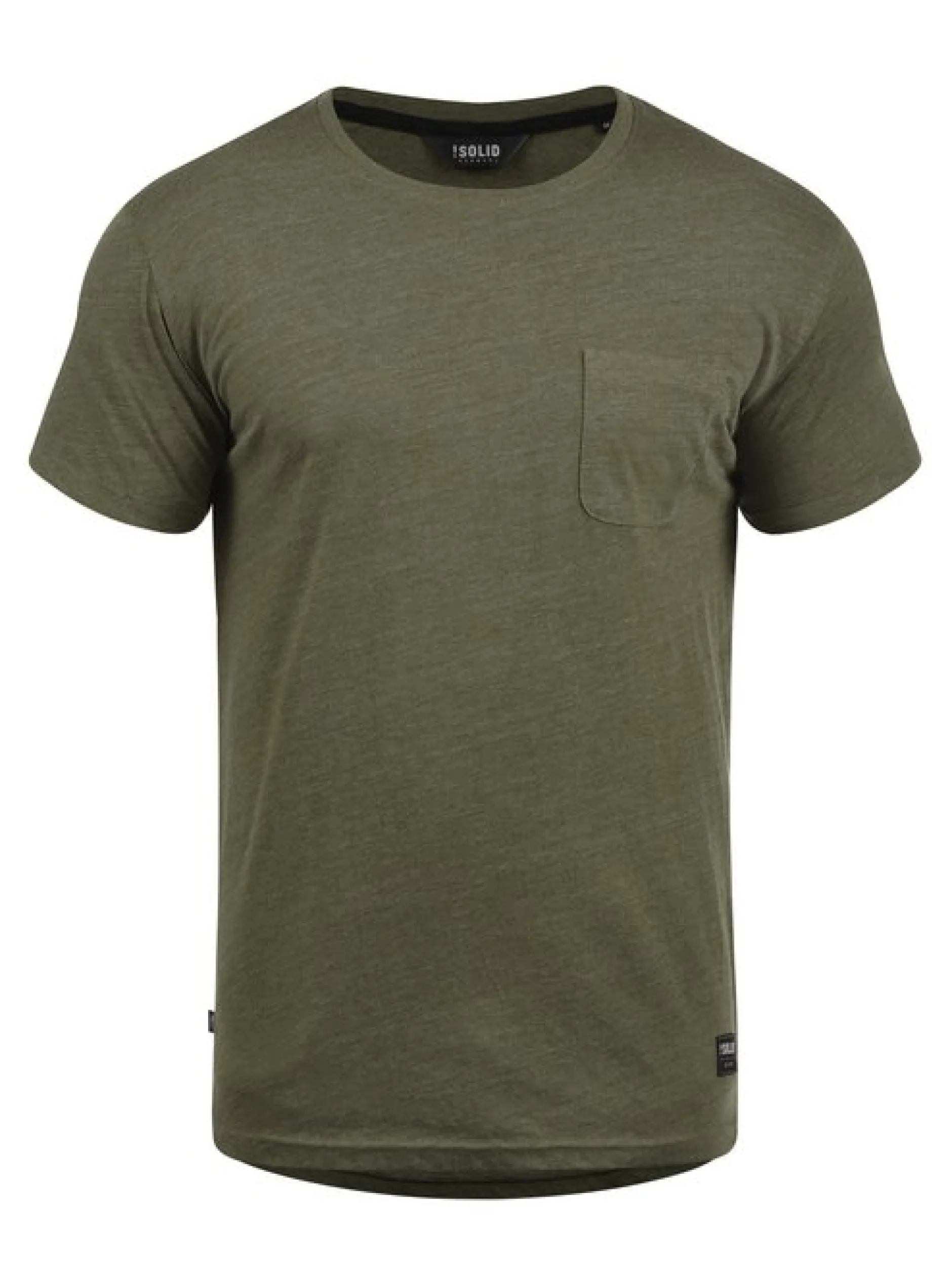 Solid Herren Rundhalsshirt - SDBob in grün