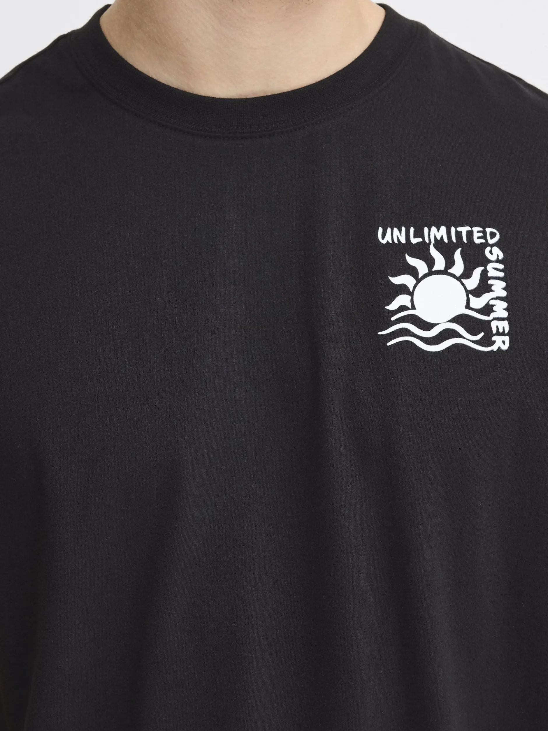 Solid Herren Rundhalsshirt - SDOlav in schwarz