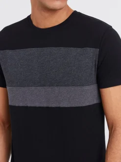 Solid Herren Rundhalsshirt - SDSascha in schwarz