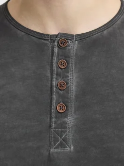 Solid Herren Rundhalsshirt - SDTihn in schwarz