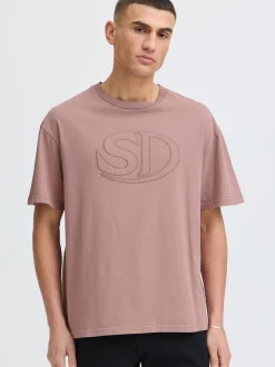 Solid Herren Rundhalsshirt - SDUncaster in rosa