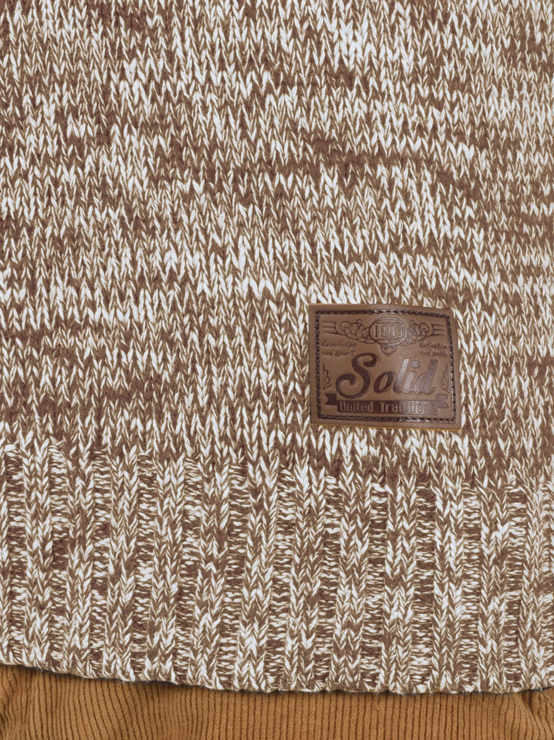 Solid Herren Schalkragenpullover - SDPhil in beige
