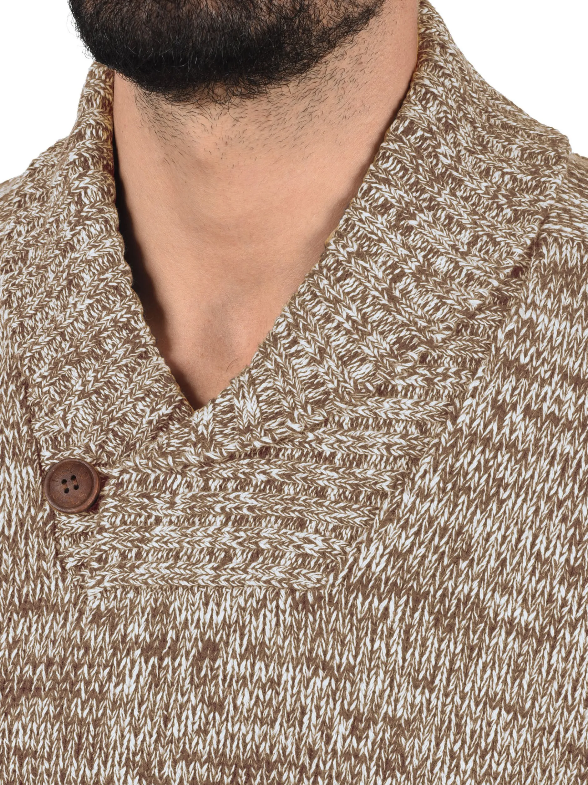 Solid Herren Schalkragenpullover - SDPhil in beige