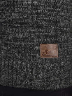 Solid Herren Schalkragenpullover - SDPhil in schwarz