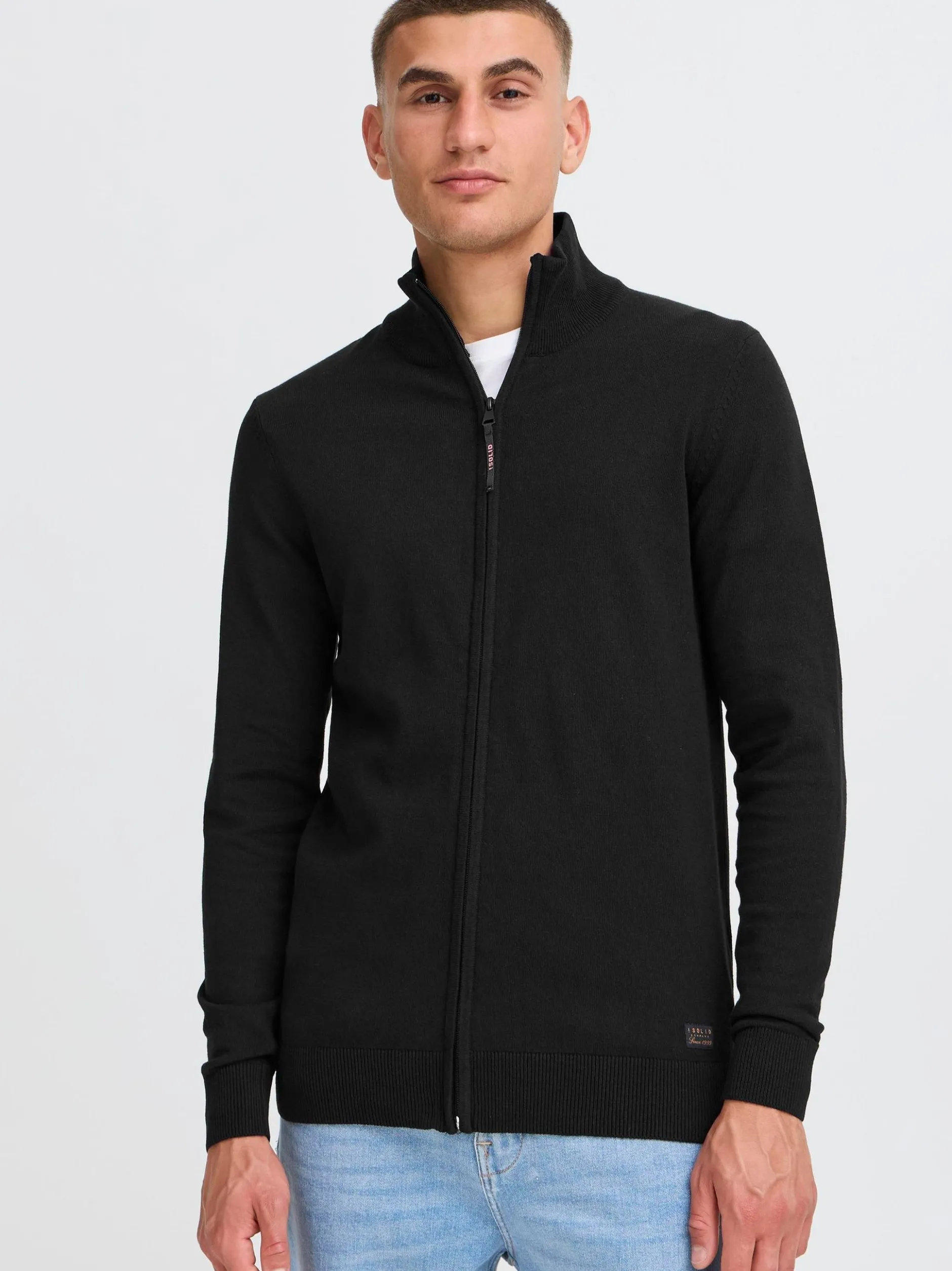 Solid Herren Strickjacke - SDAkalas in schwarz