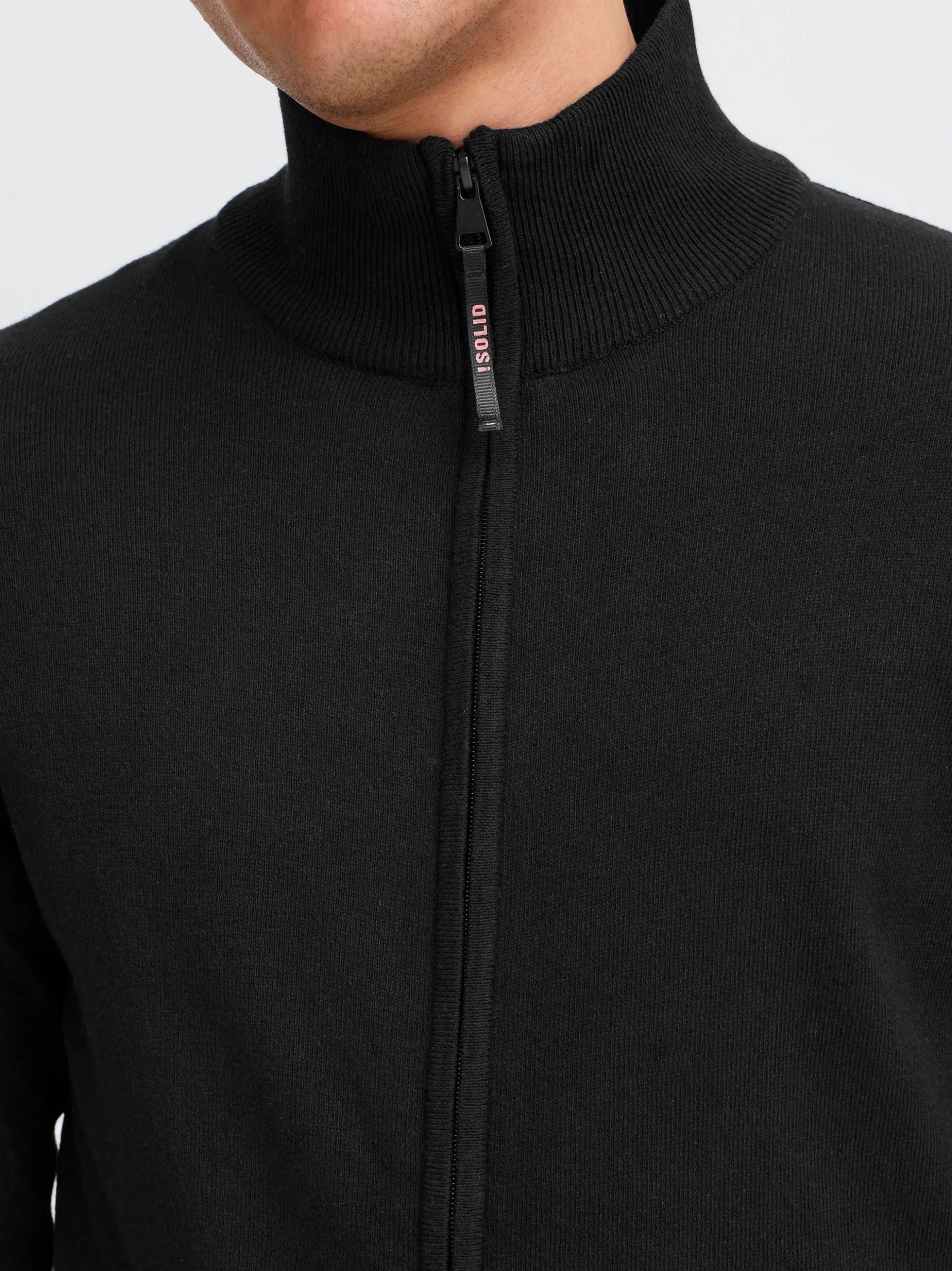 Solid Herren Strickjacke - SDAkalas in schwarz
