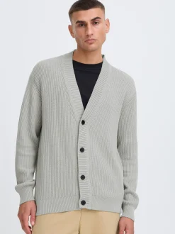 Solid Herren Strickjacke - SDNalli in hellgrau