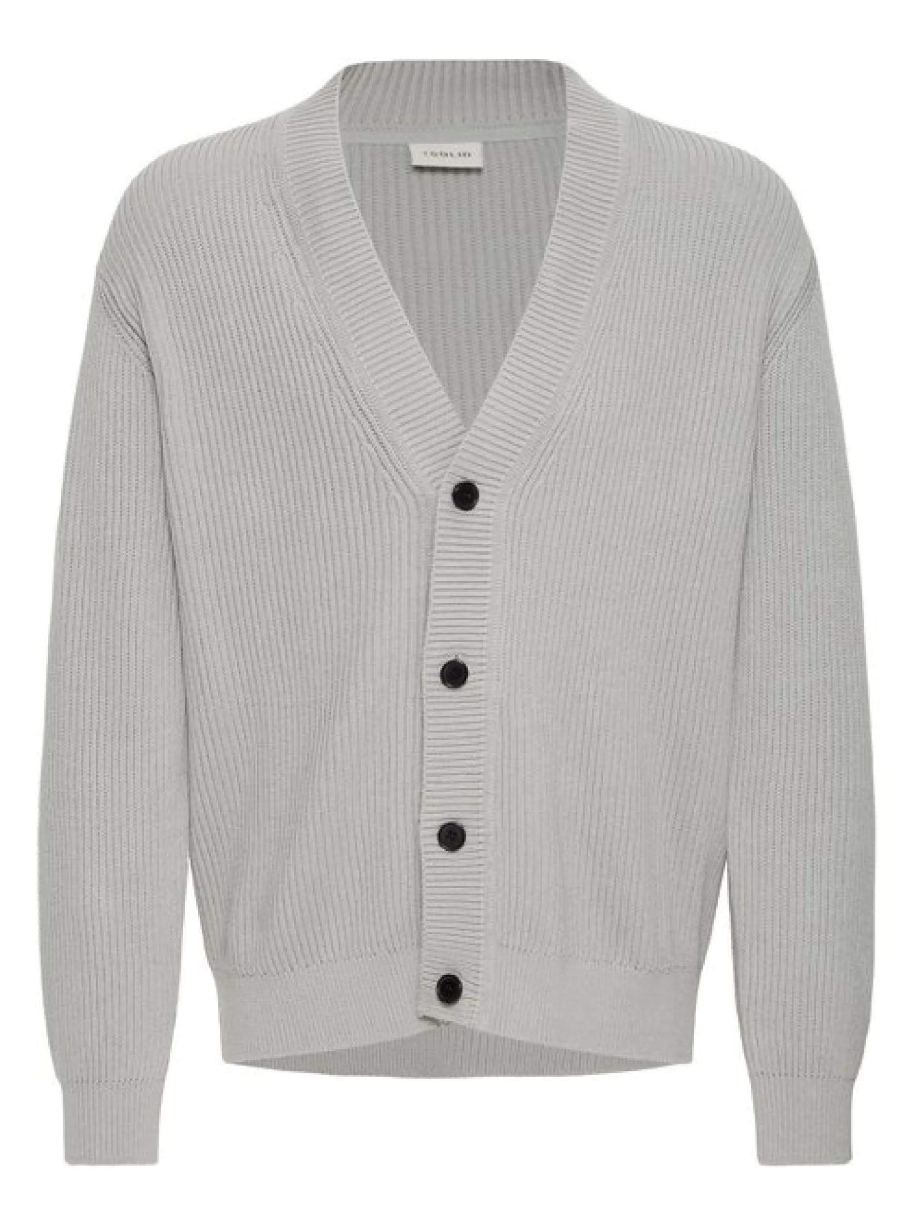 Solid Herren Strickjacke - SDNalli in hellgrau