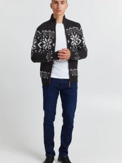 Solid Herren Strickjacke - SDNoran in schwarz