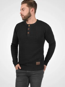 Solid Herren Strickpullover - SDTerrance in schwarz