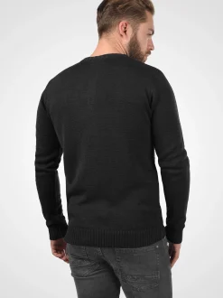 Solid Herren Strickpullover - SDTerrance in schwarz