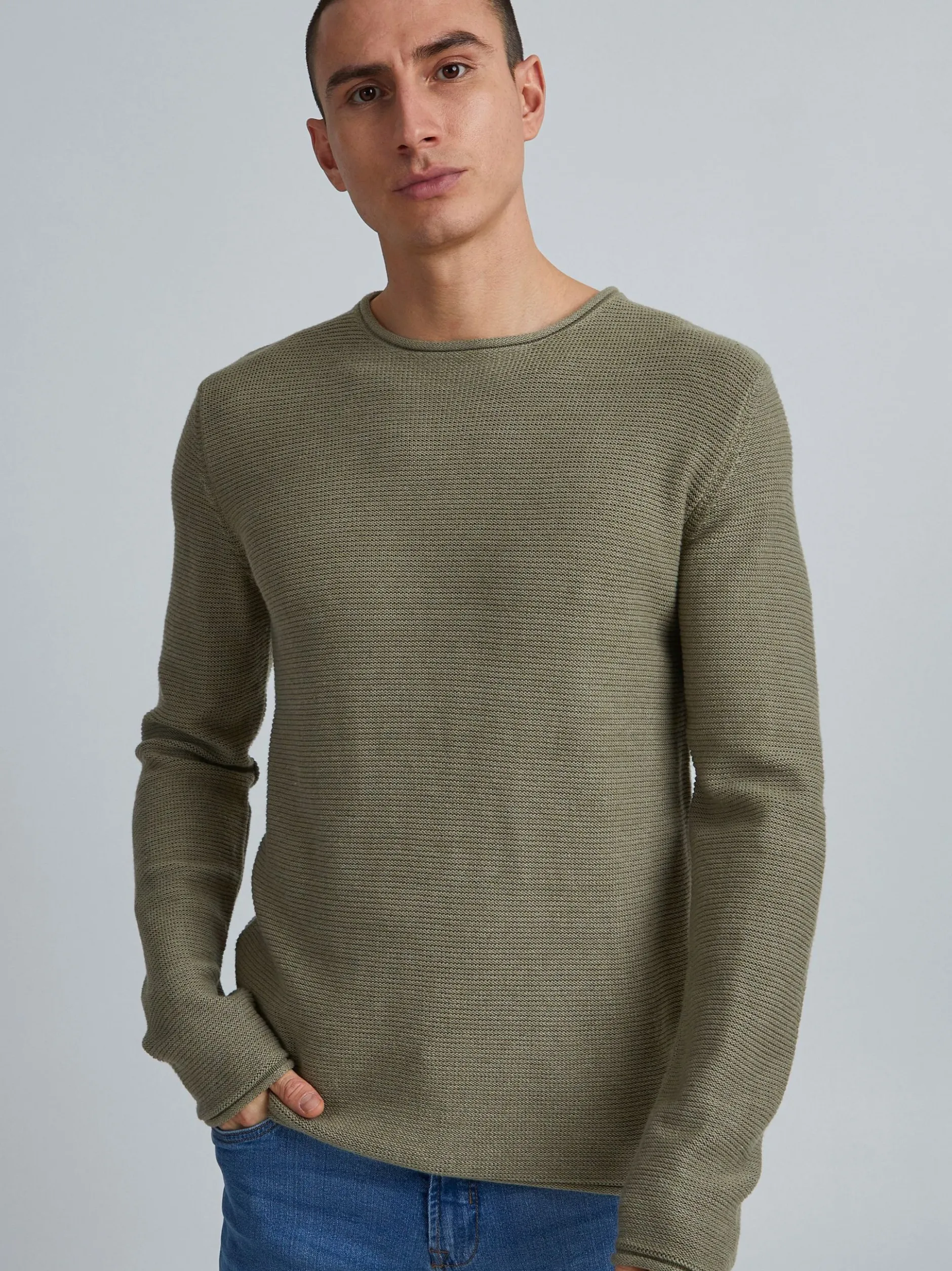 Solid Herren Strickpullover - SDJarah in grün