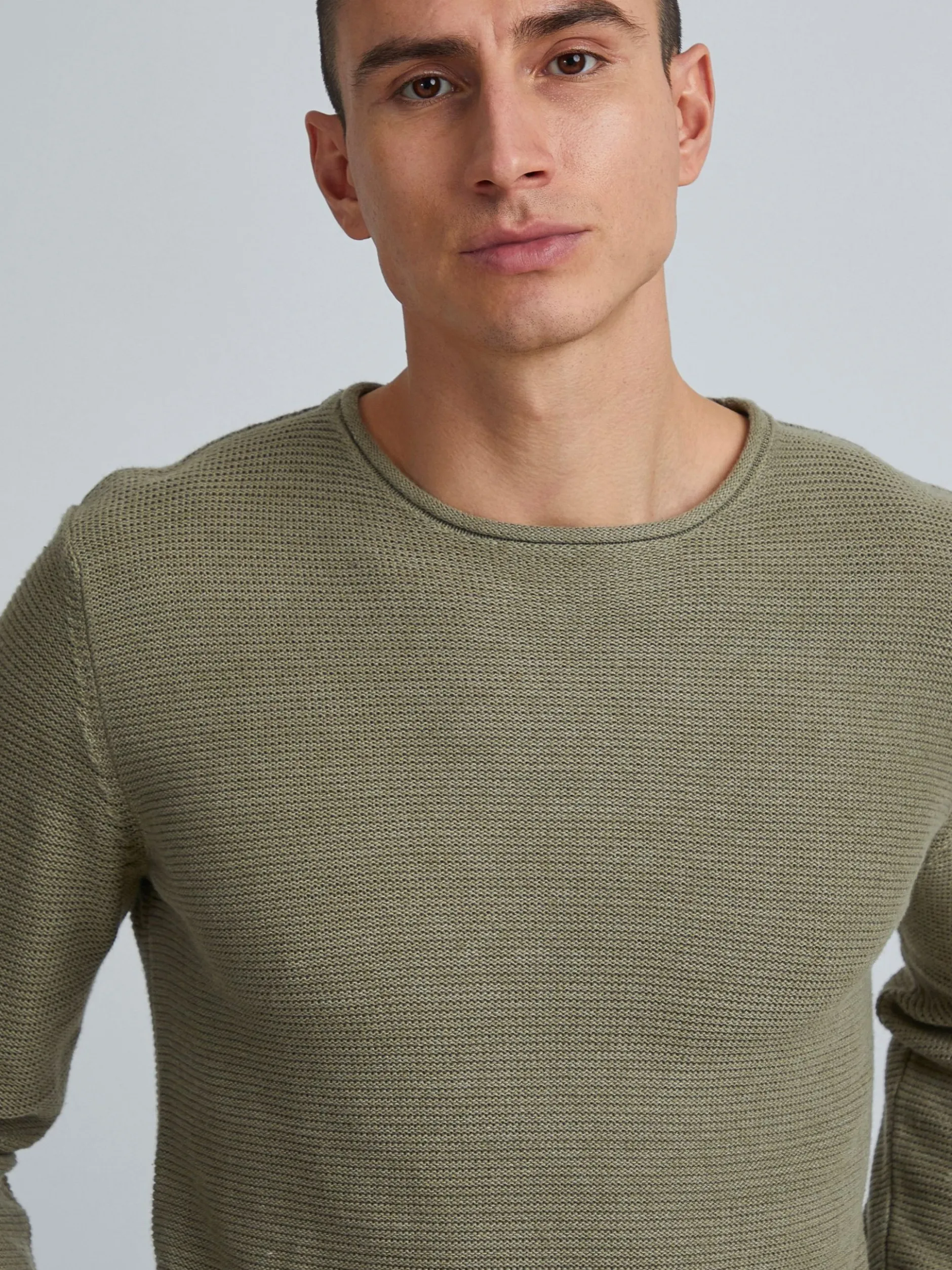 Solid Herren Strickpullover - SDJarah in grün