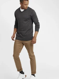 Solid Herren Strickpullover - SDAlegre in grau