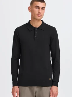Solid Herren Strickpullover - SDAkel in schwarz