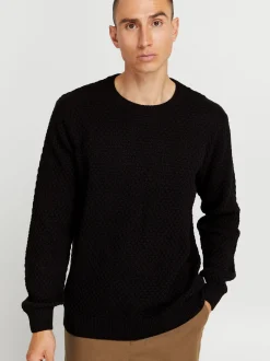 Solid Herren Strickpullover - SDClive in schwarz