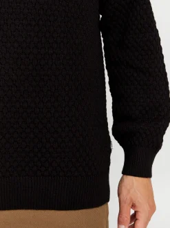 Solid Herren Strickpullover - SDClive in schwarz