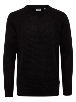 Solid Herren Strickpullover - SDClive in schwarz