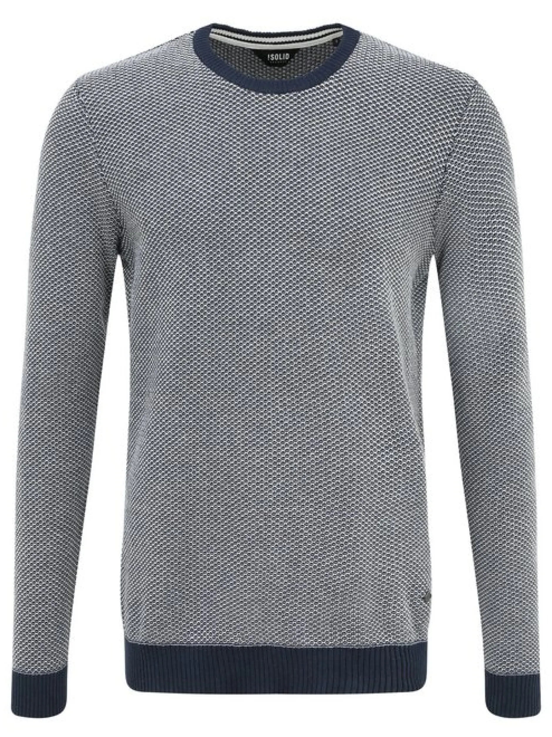 Solid Herren Strickpullover - SDDumon in blau