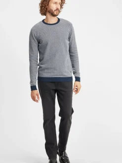 Solid Herren Strickpullover - SDDumon in blau