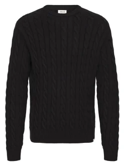 Solid Herren Strickpullover - SDGibril in schwarz