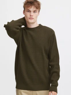 Solid Herren Strickpullover - SDHami in grün