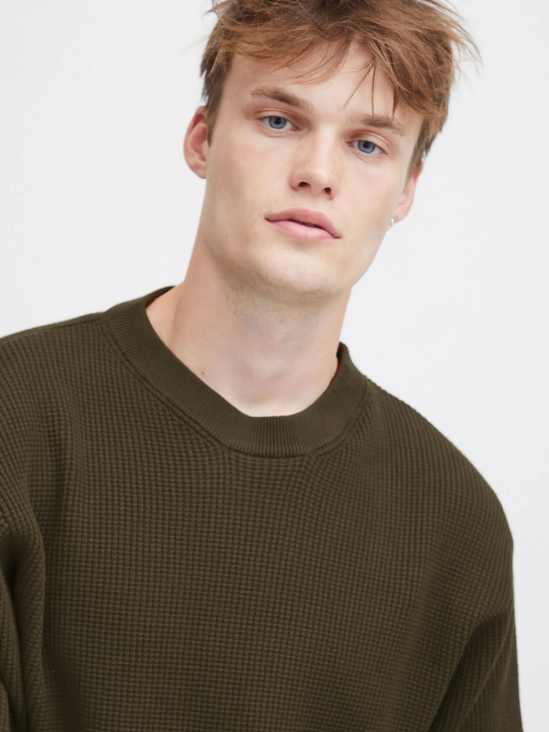 Solid Herren Strickpullover - SDHami in grün