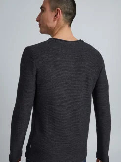 Solid Herren Strickpullover - SDJarah in grau