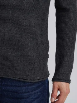 Solid Herren Strickpullover - SDJarah in grau