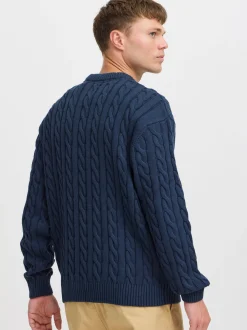 Solid Herren Strickpullover - SDMalcolm in blau
