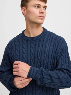 Solid Herren Strickpullover - SDMalcolm in blau