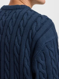 Solid Herren Strickpullover - SDMalcolm in blau