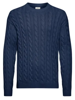 Solid Herren Strickpullover - SDMalcolm in blau