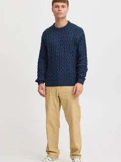 Solid Herren Strickpullover - SDMalcolm in blau