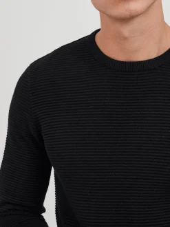 Solid Herren Strickpullover - SDNicholas in schwarz