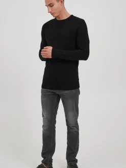 Solid Herren Strickpullover - SDNicholas in schwarz