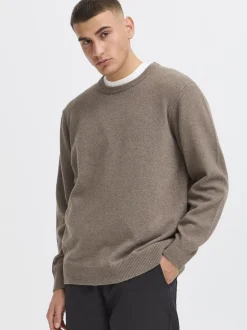 Solid Herren Strickpullover - SDRick in braun