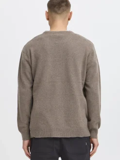 Solid Herren Strickpullover - SDRick in braun